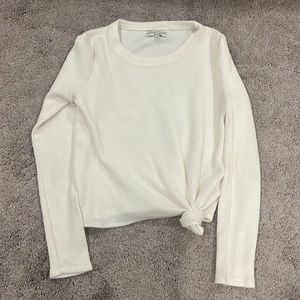 Madewell white knotted sweater